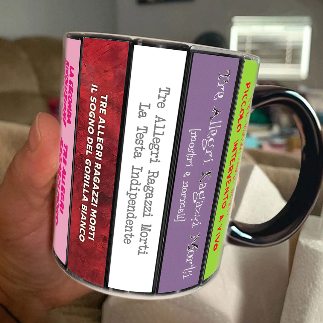 Tre Allegri Ragazzi Morti Albums Cassette Collection Retro Accent Mug