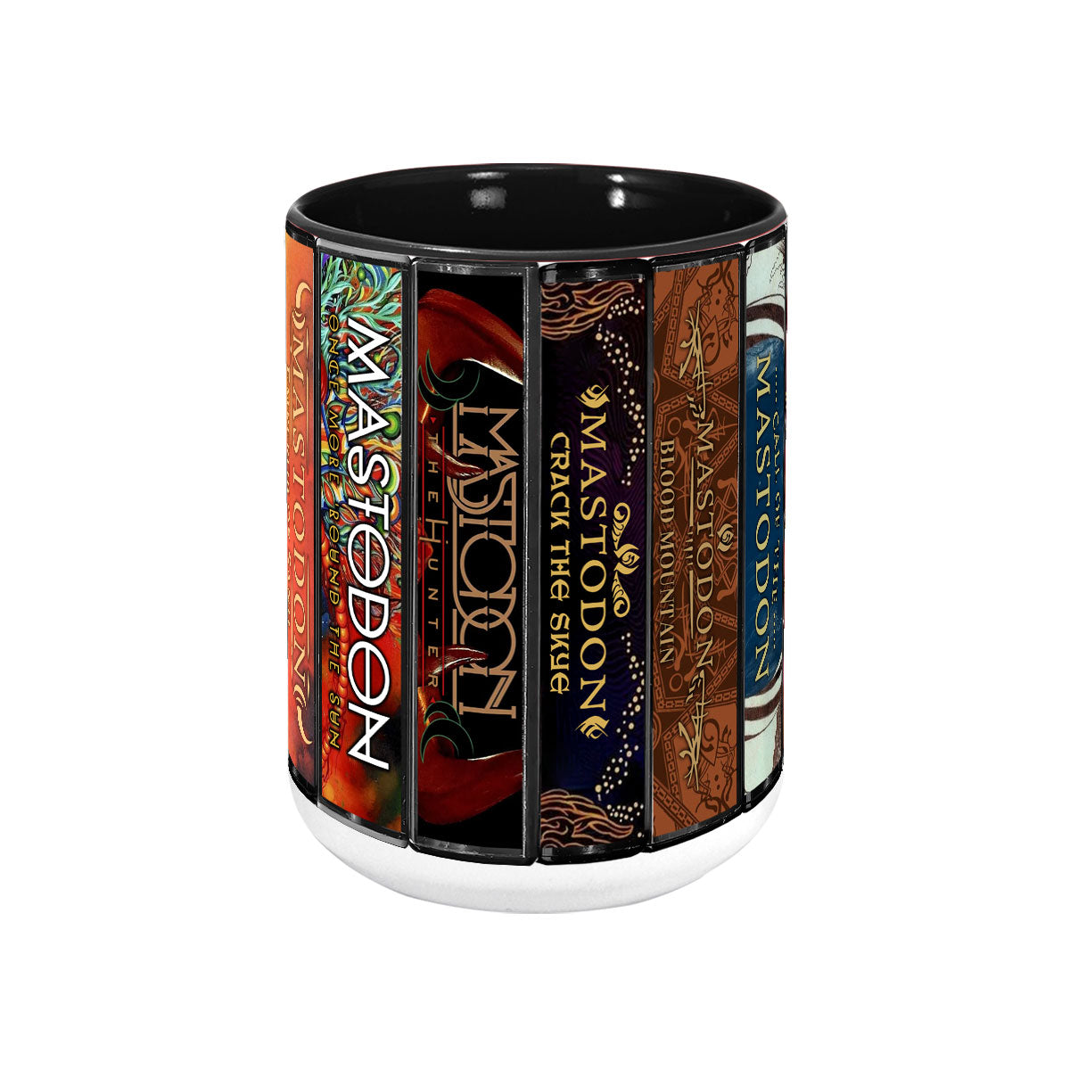 Mastodon Albums Cassette Collection Retro Accent Mug