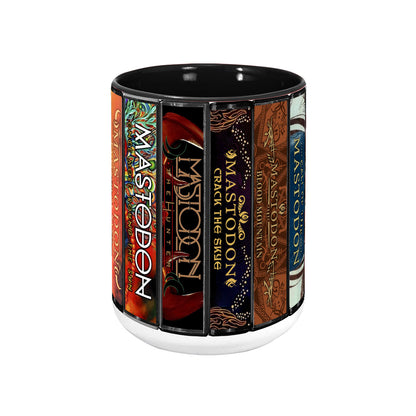 Mastodon Albums Cassette Collection Retro Accent Mug