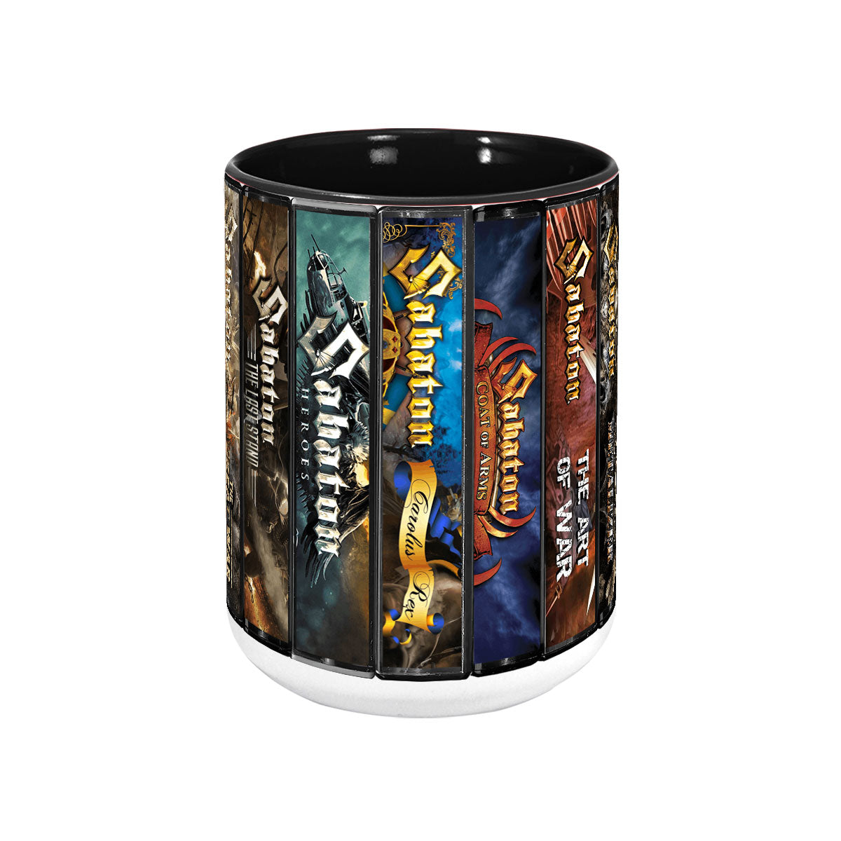 Sabaton Albums Cassette Collection Retro Accent Mug