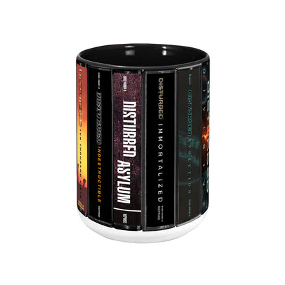 Disturbed Albums Cassette Collection Retro Accent Mug