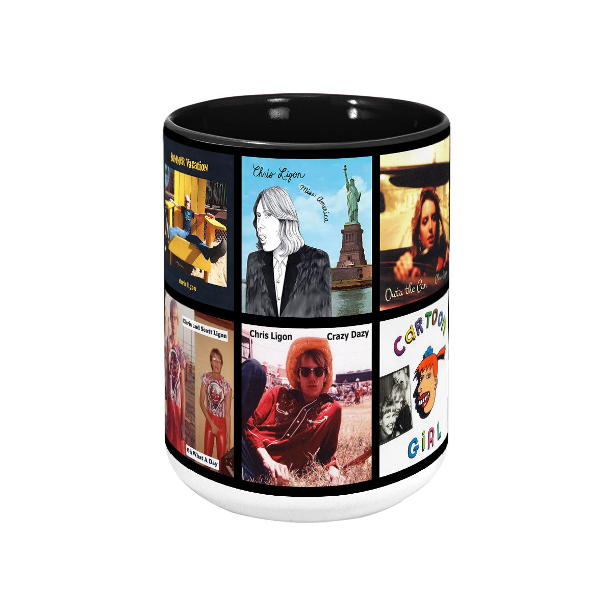 Chris Ligon Albums Cassette Collection Retro Accent Mug