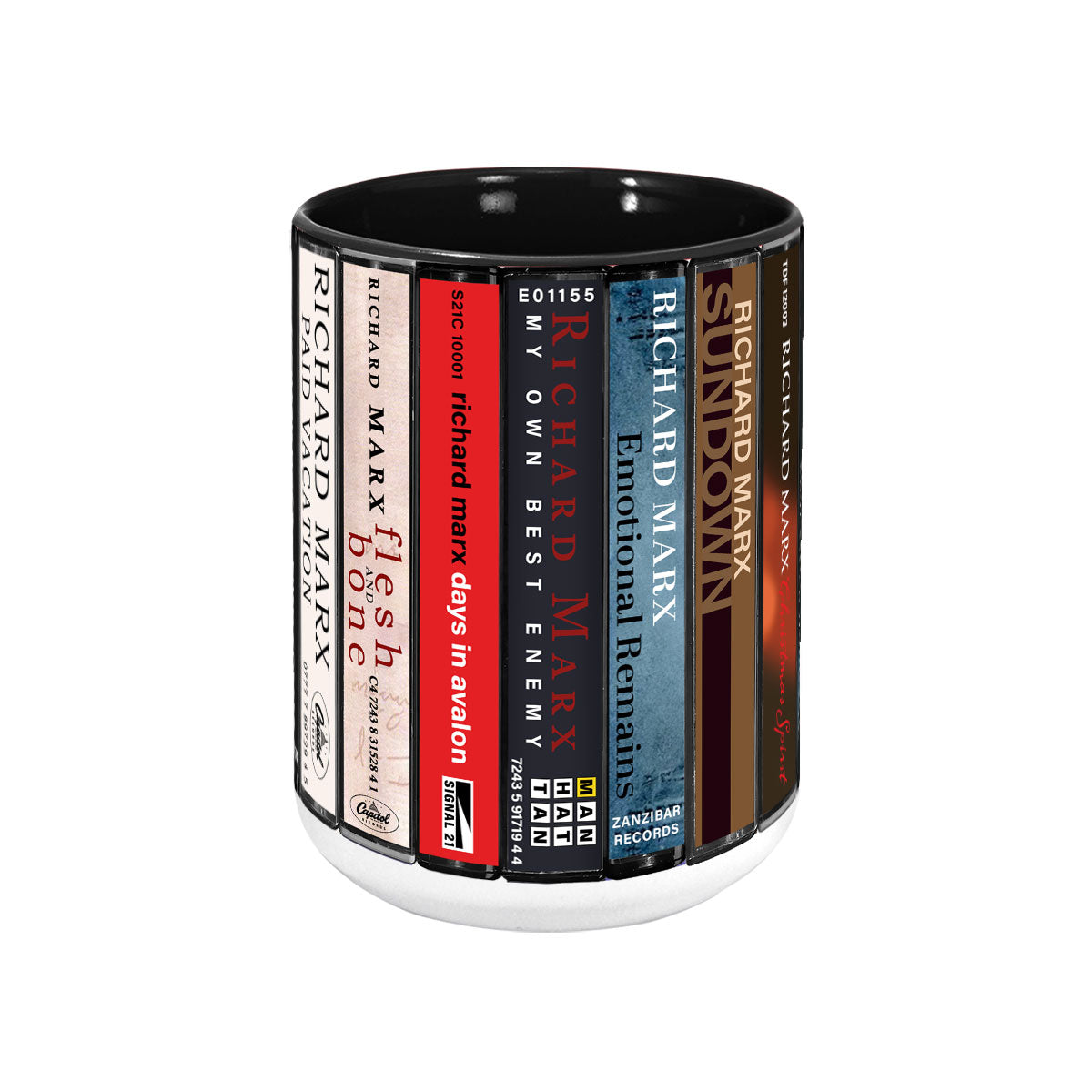 Richard Marx Albums Cassette Collection Retro Accent Mug