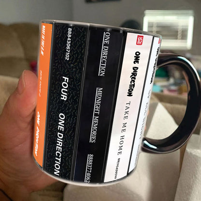 One Direction Albums Cassette Collection Retro Accent Mug