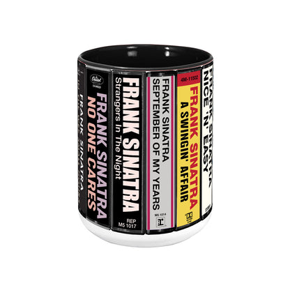 Frank Sinatra Albums Cassette Collection Retro Accent Mug