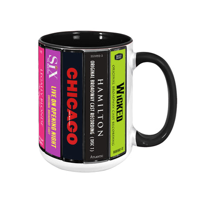 Broadway Soundtrack Albums Cassette Collection Retro Accent Mug