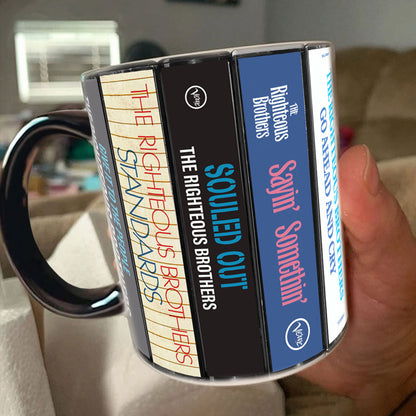The Righteous Brothers Albums Cassette Collection Retro Accent Mug