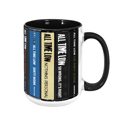 All Time Low Albums Cassette Collection Retro Accent Mug
