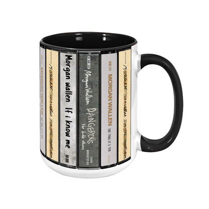 Morgan Wallen Albums Cassette Collection Retro Accent Mug