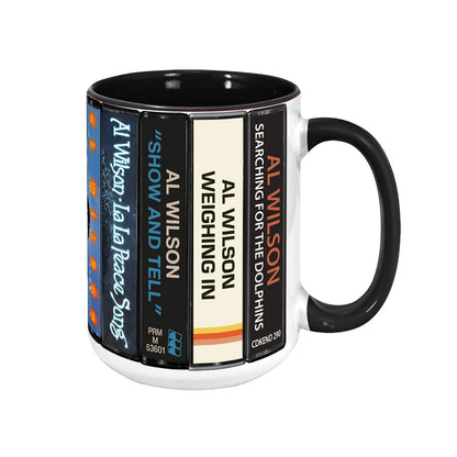 Al Wilson Albums Cassette Collection Retro Accent Mug