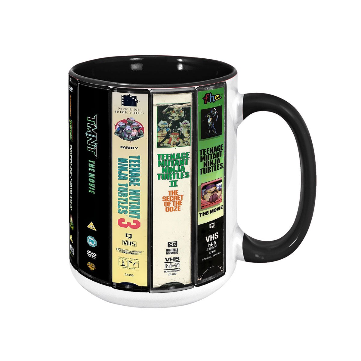 Teenage Mutant Ninja Turtles VHS Collection Retro Accent Mug