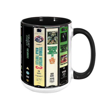 Teenage Mutant Ninja Turtles VHS Collection Retro Accent Mug