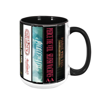 Pierce the Veil Albums Cassette Collection Retro Accent Mug