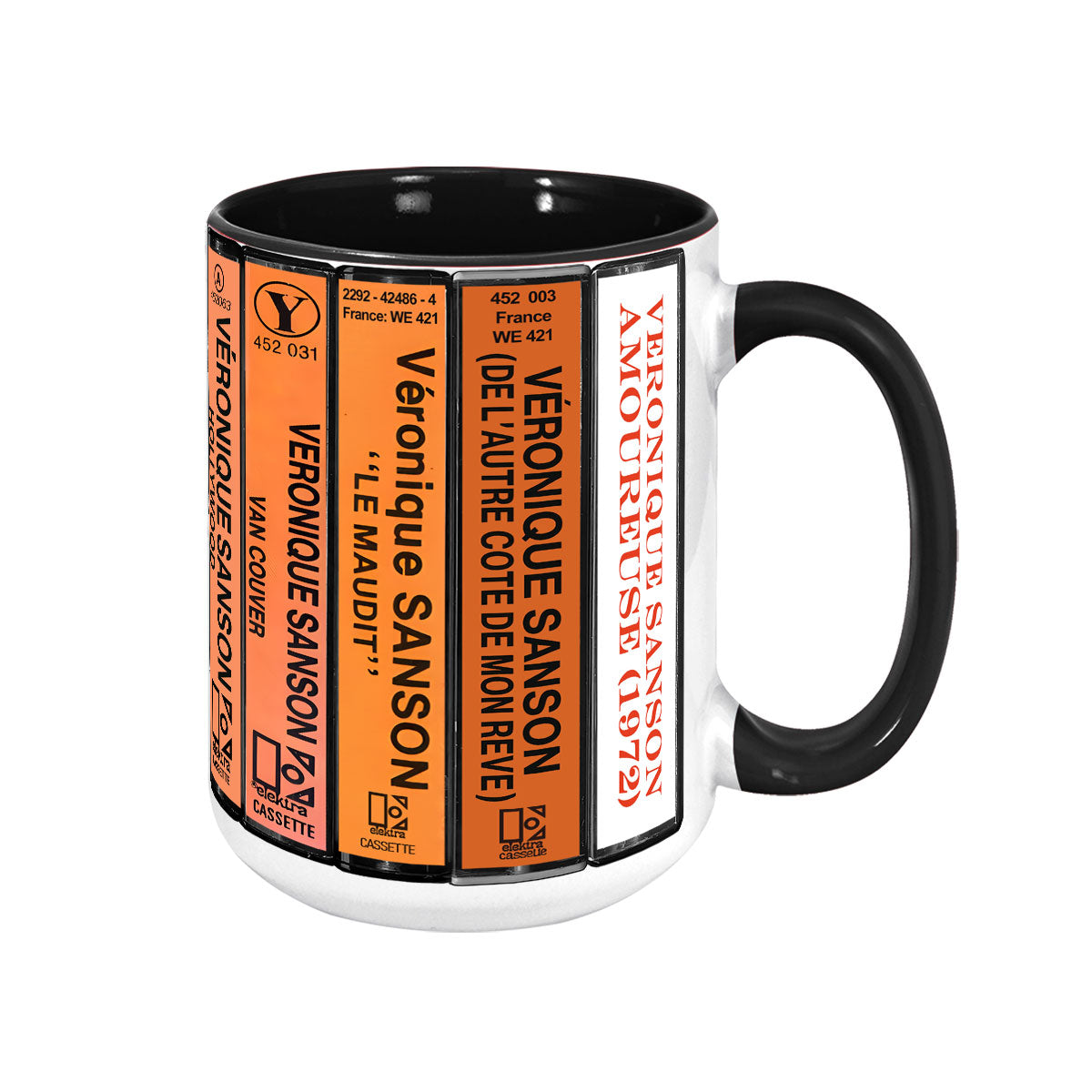 Véronique Sanson Albums Cassette Collection Retro Accent Mug