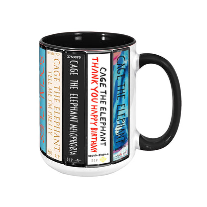 Cage the Elephant Albums Cassette Collection Retro Accent Mug