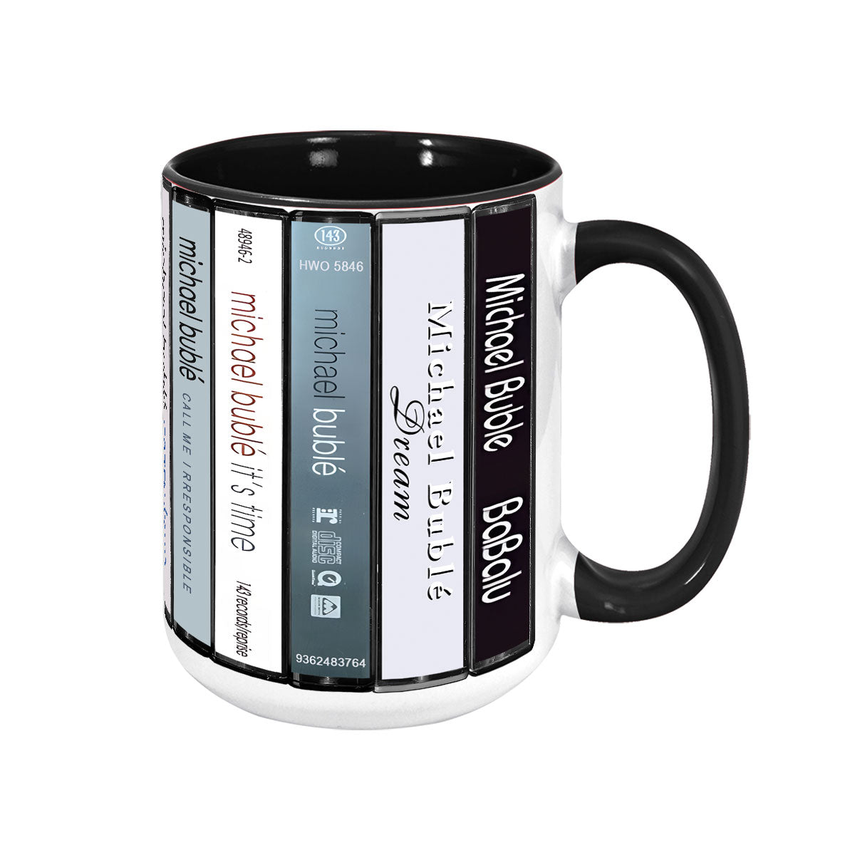 Michael Bublé Albums Cassette Collection Retro Accent Mug