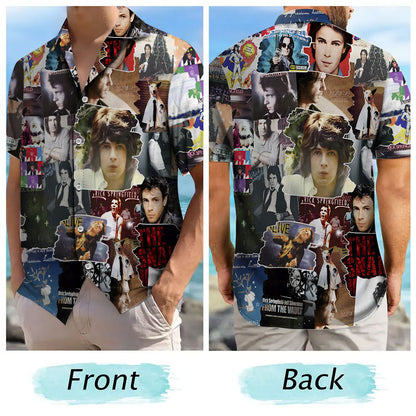 Rick Springfield Albums Covers Collage Unisex Hawaiian Shirt