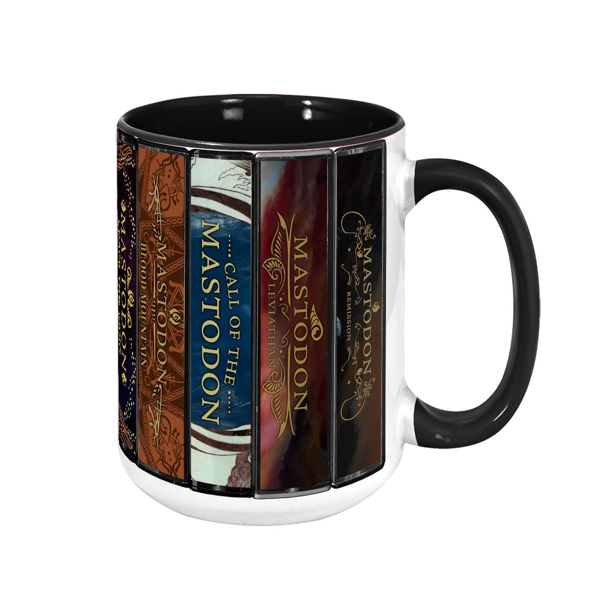Mastodon Albums Cassette Collection Retro Accent Mug