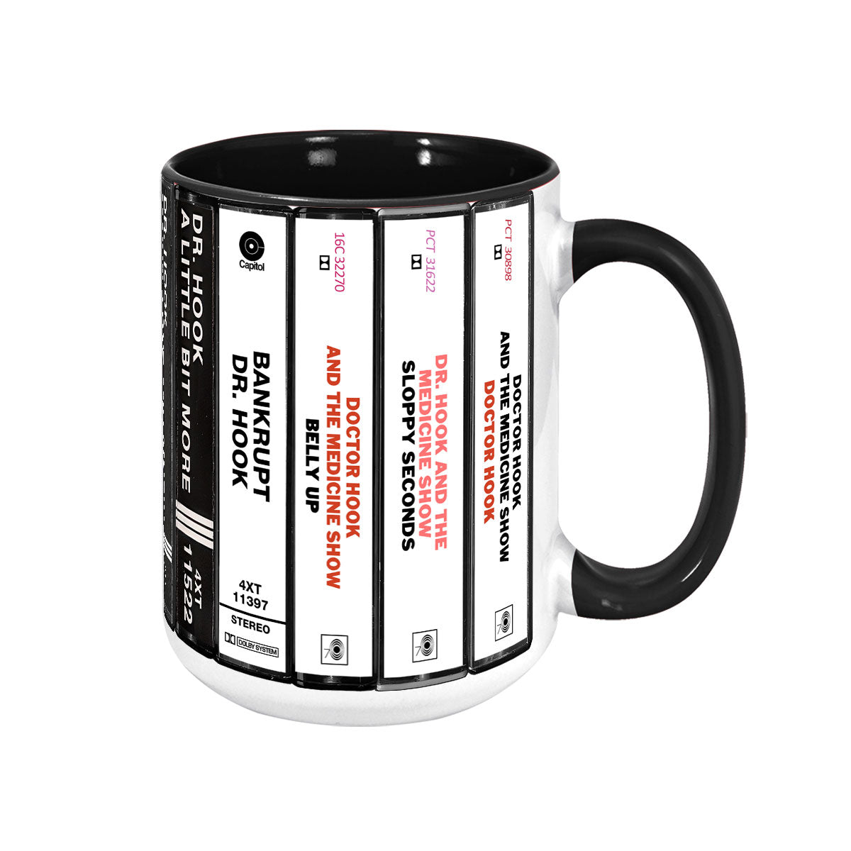 Dr. Hook Albums Cassette Collection Retro Accent Mug
