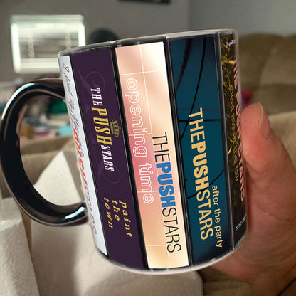 The Push Stars Albums Cassette Collection Retro Accent Mug