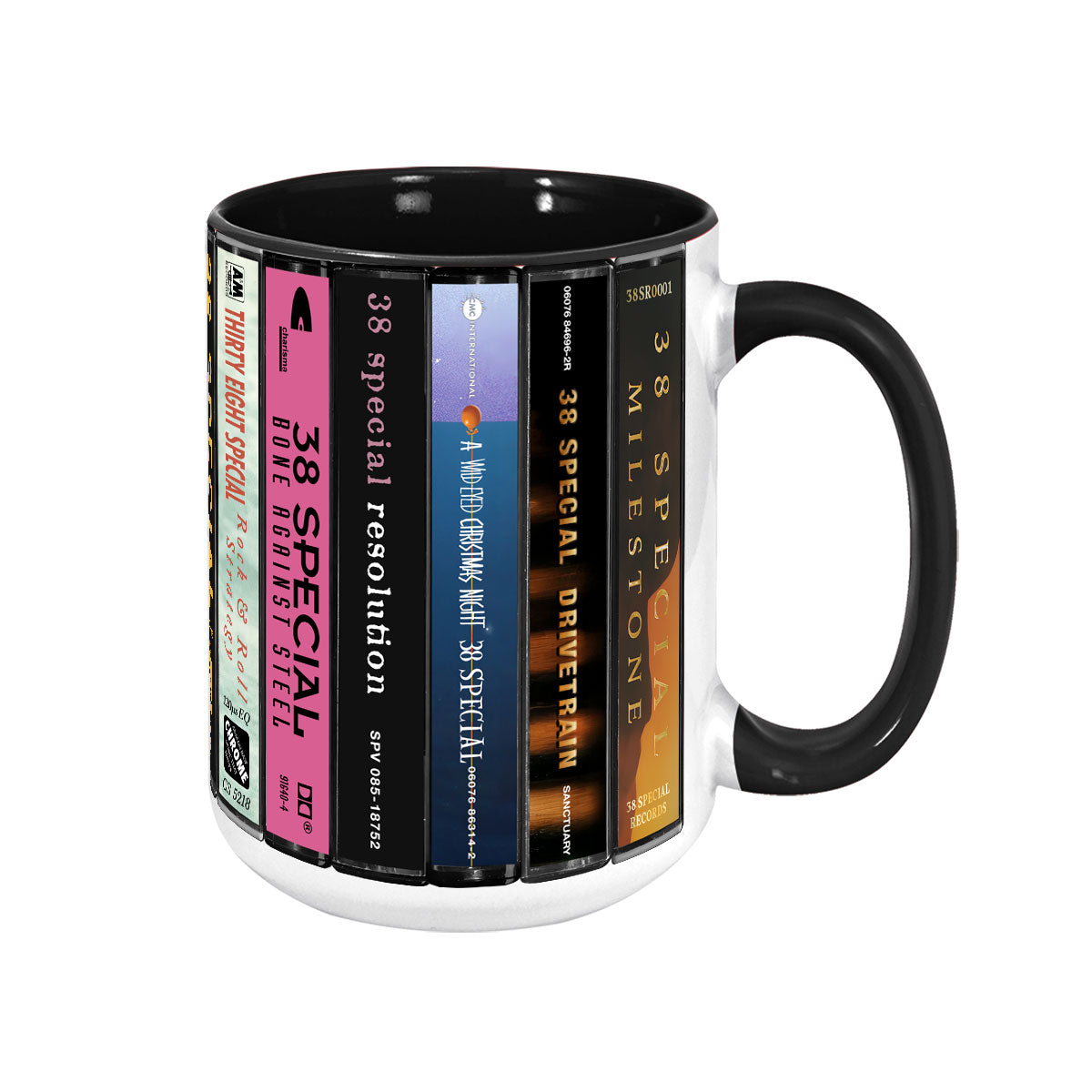 38 Special Albums Cassette Collection Retro Accent Mug