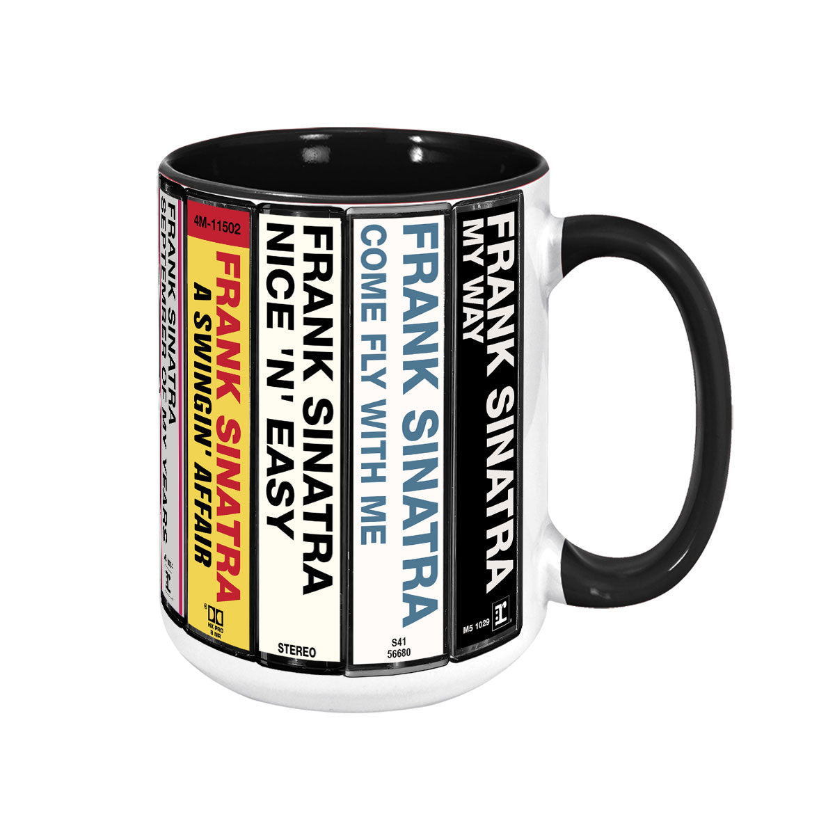 Frank Sinatra Albums Cassette Collection Retro Accent Mug