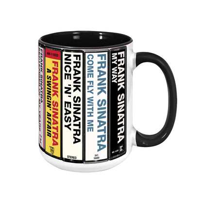 Frank Sinatra Albums Cassette Collection Retro Accent Mug