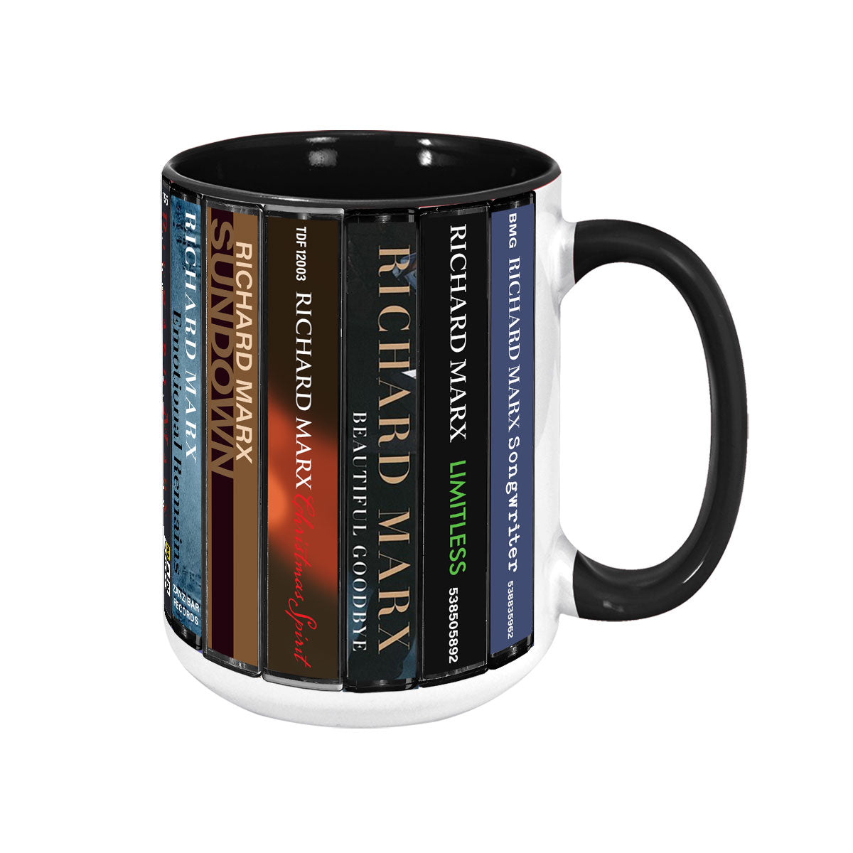 Richard Marx Albums Cassette Collection Retro Accent Mug