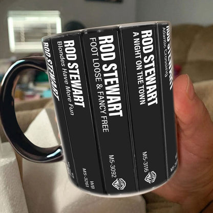 Rod Stewart Albums Cassette Retro Collection Accent Mug