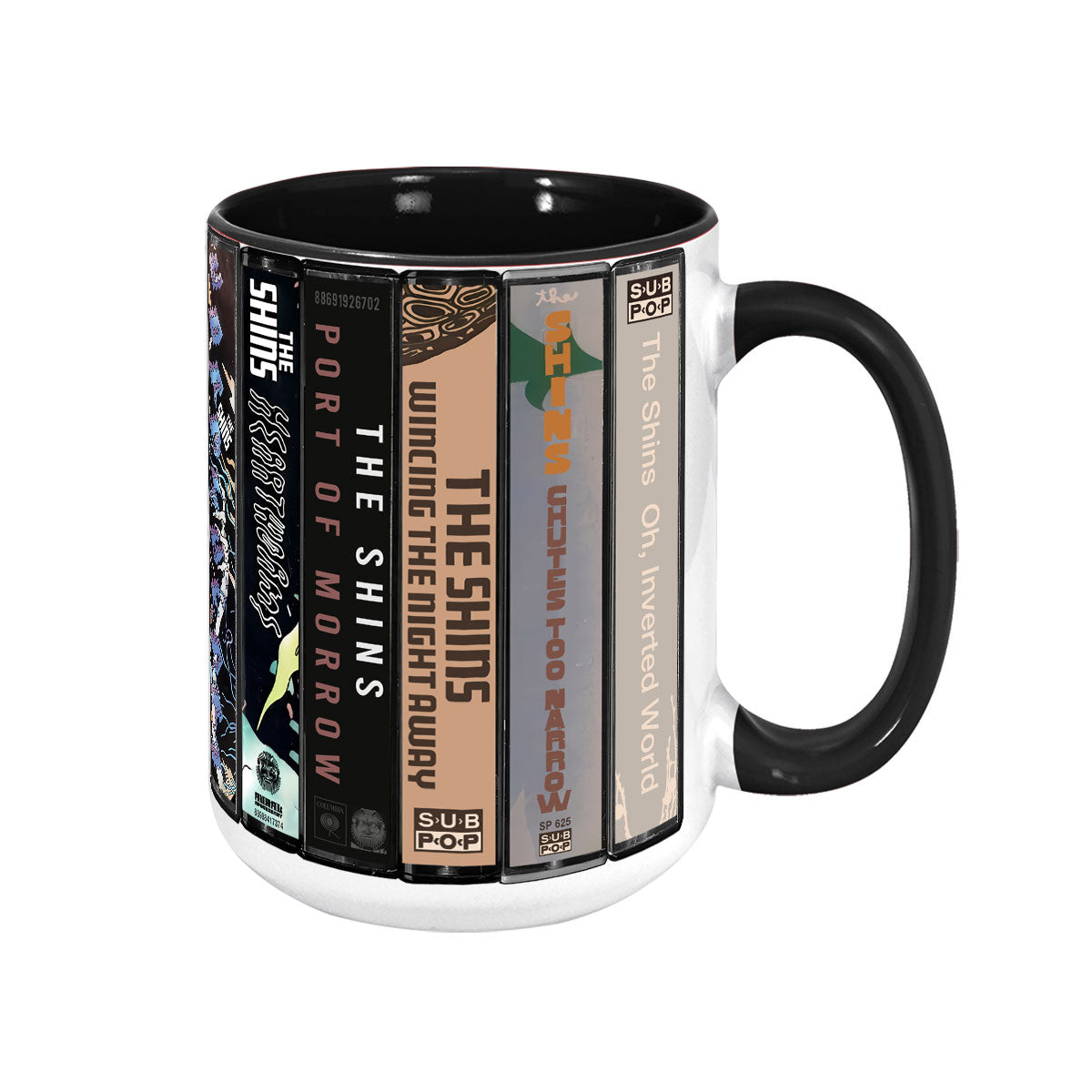 The Shins Albums Cassette Collection Retro Accent Mug