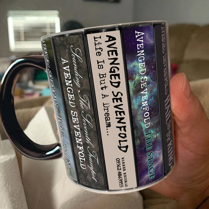 Avenged Sevenfold Albums Cassette Collection Retro Accent Edge-to-Edge Printed Mug