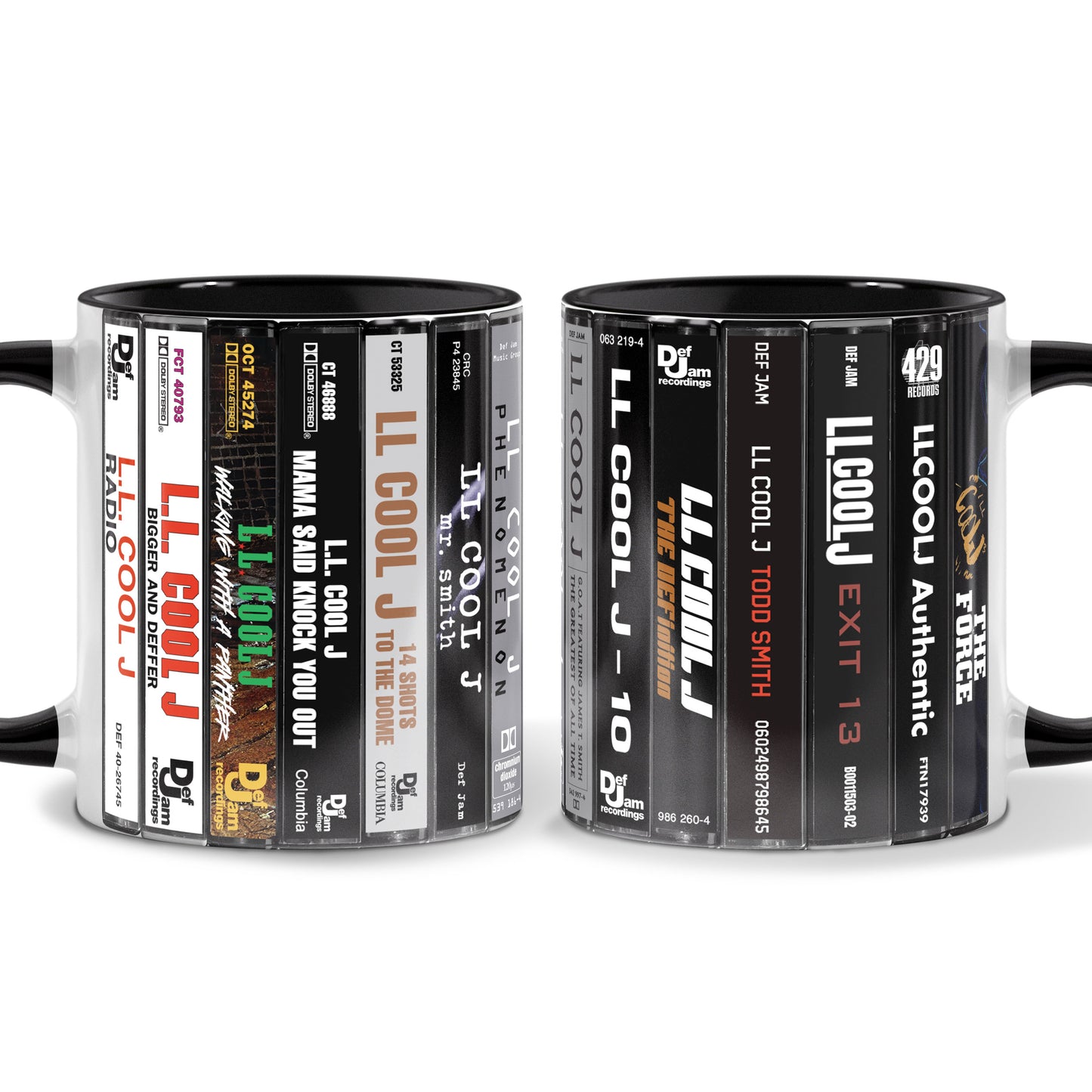 LL Cool J Albums Cassette Collection Retro Accent Mug
