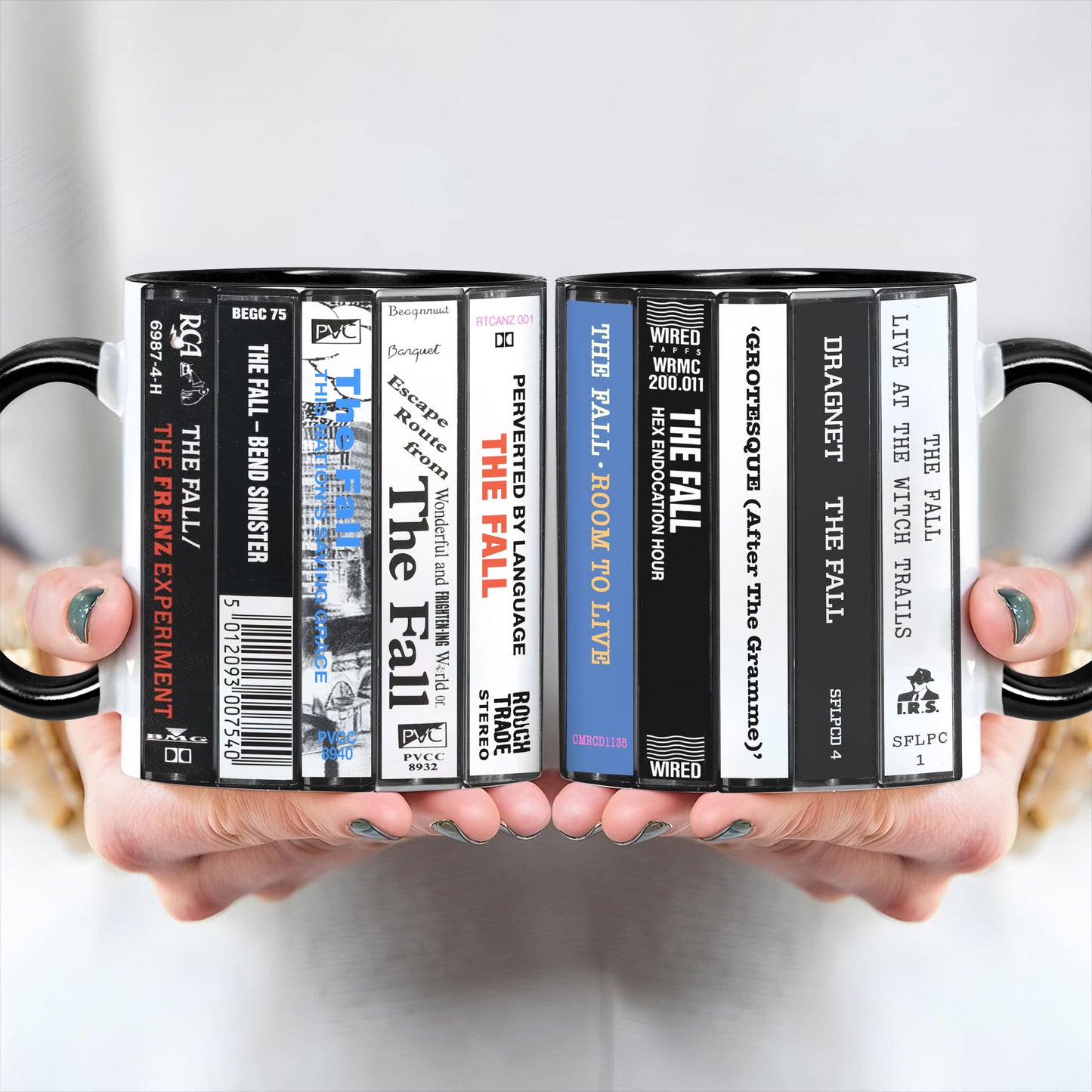 The Fall Albums Cassette Collection Retro Accent Mug