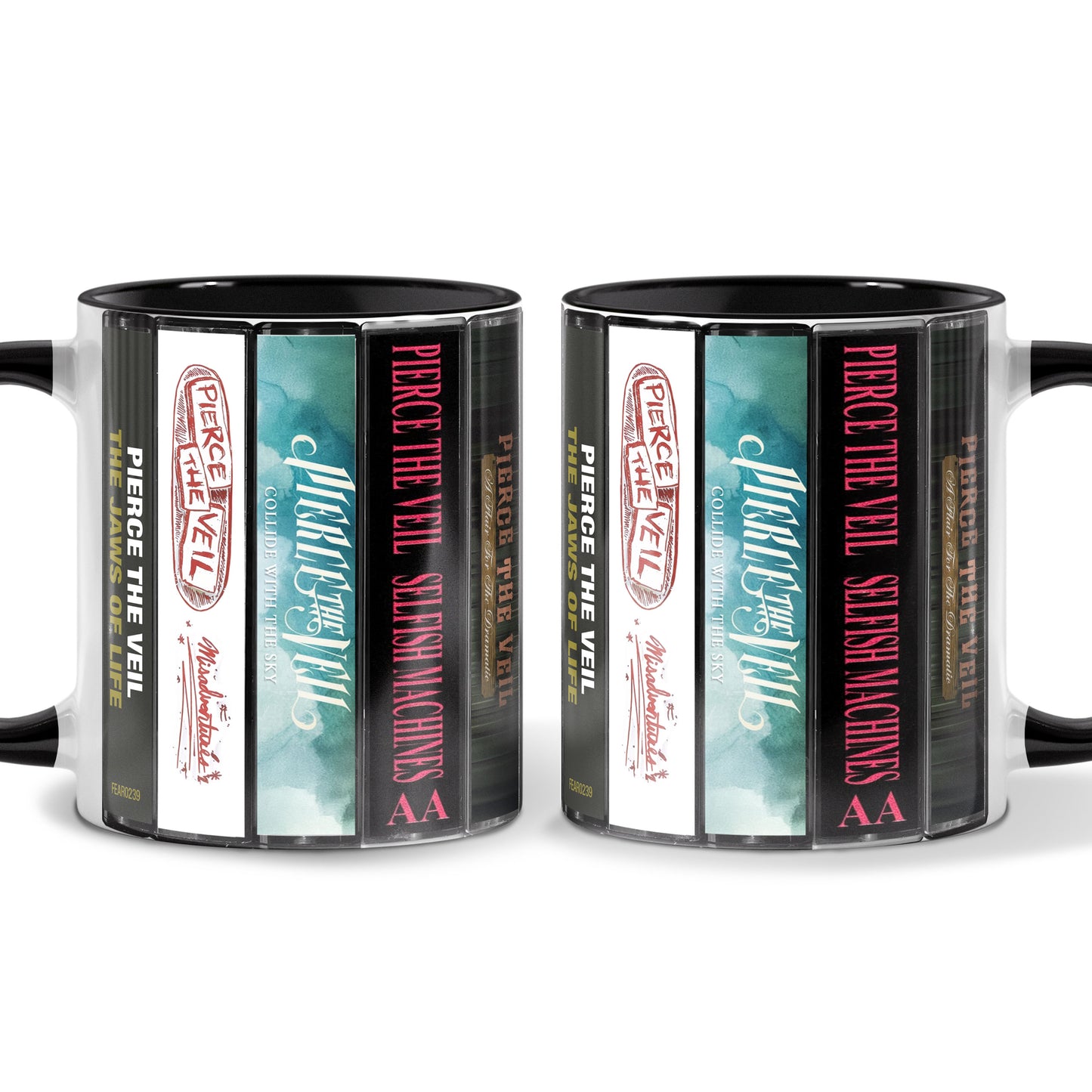 Pierce the Veil Albums Cassette Collection Retro Accent Mug