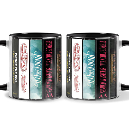 Pierce the Veil Albums Cassette Collection Retro Accent Mug