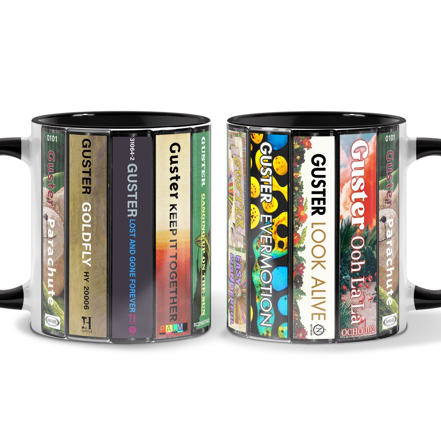 Guster Albums Cassette Collection Retro Accent Mug