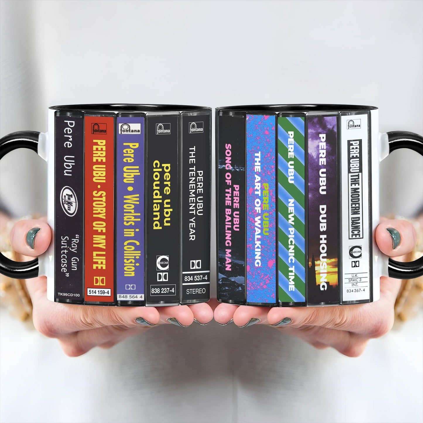 Pere Ubu Albums Cassette Collection Retro Accent Mug