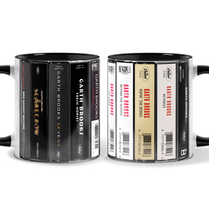 Garth Brooks Albums Cassette Retro Accent Mug