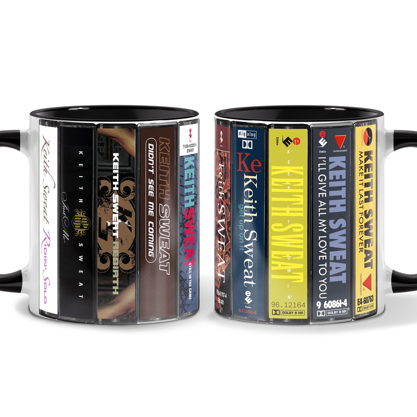 Keith Sweat Albums Cassette Collection Retro Accent Mug