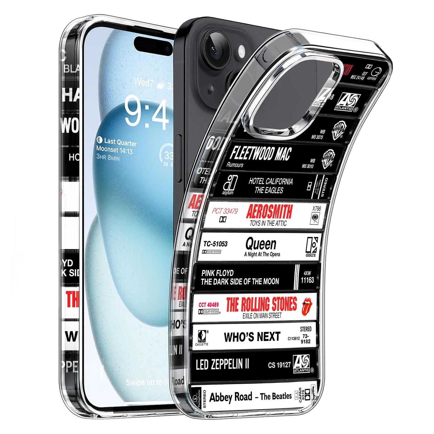 Classic Rock Band Albums Cassette Collection Retro Phone Case