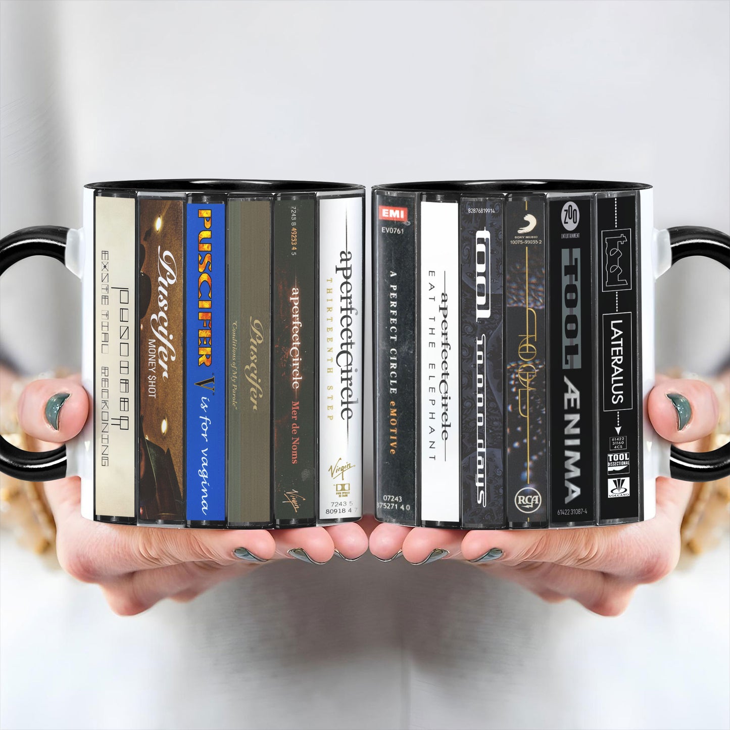 Maynard James Keenan's Legacy Cassette Collection Retro Accent Mug
