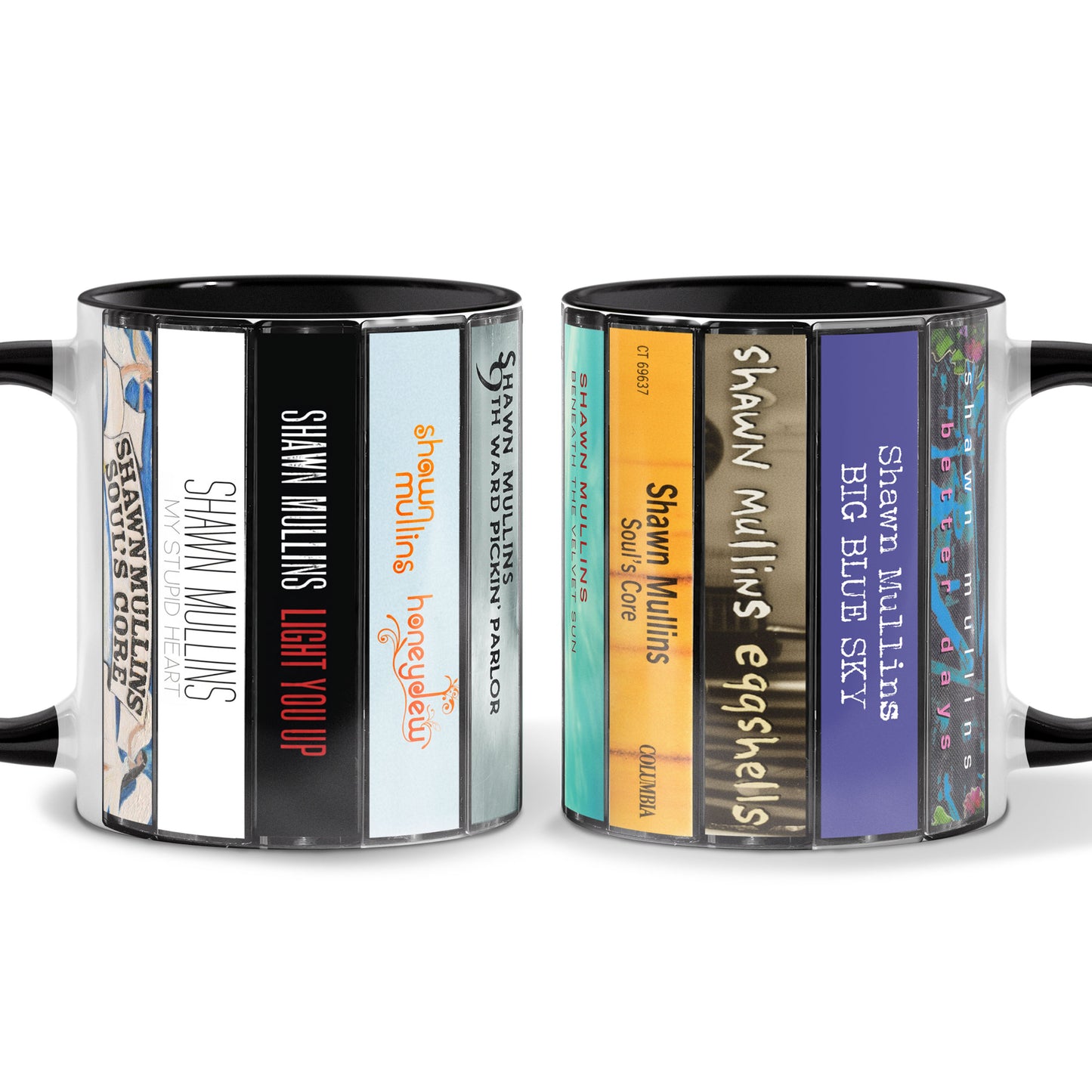 Shawn Mullins Albums Cassette Collection Retro Accent Mug