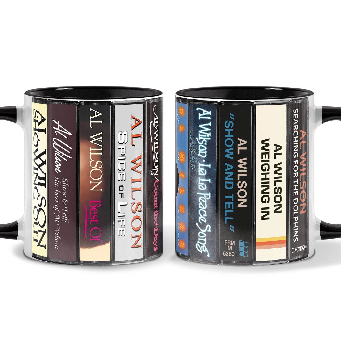 Al Wilson Albums Cassette Collection Retro Accent Mug