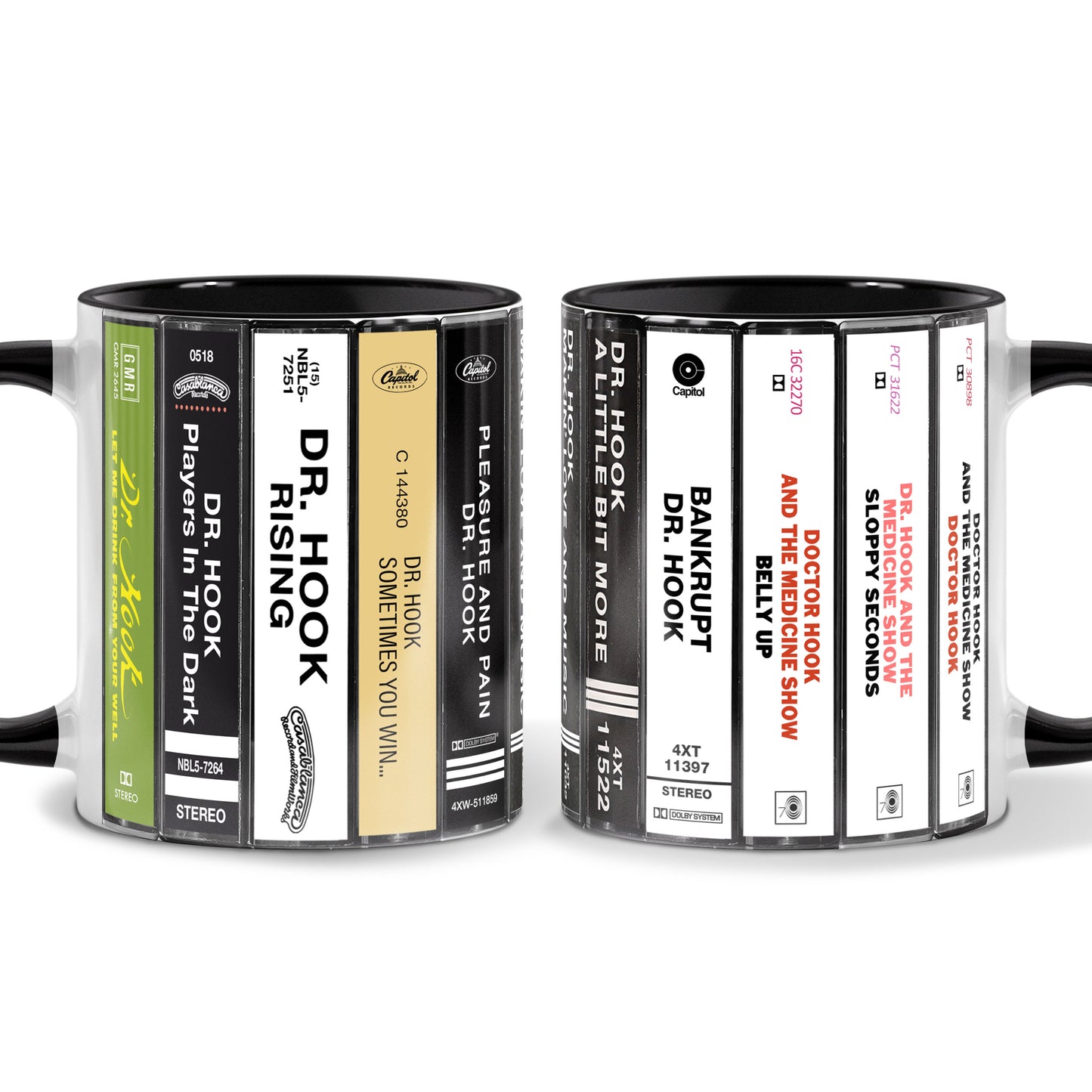 Dr. Hook Albums Cassette Collection Retro Accent Mug