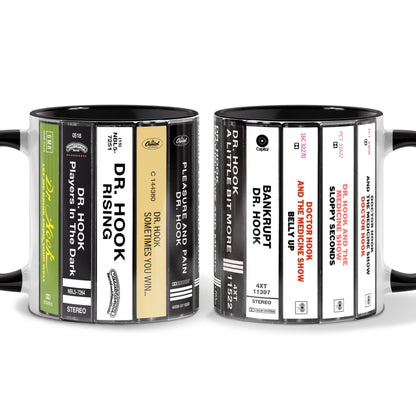 Dr. Hook Albums Cassette Collection Retro Accent Mug
