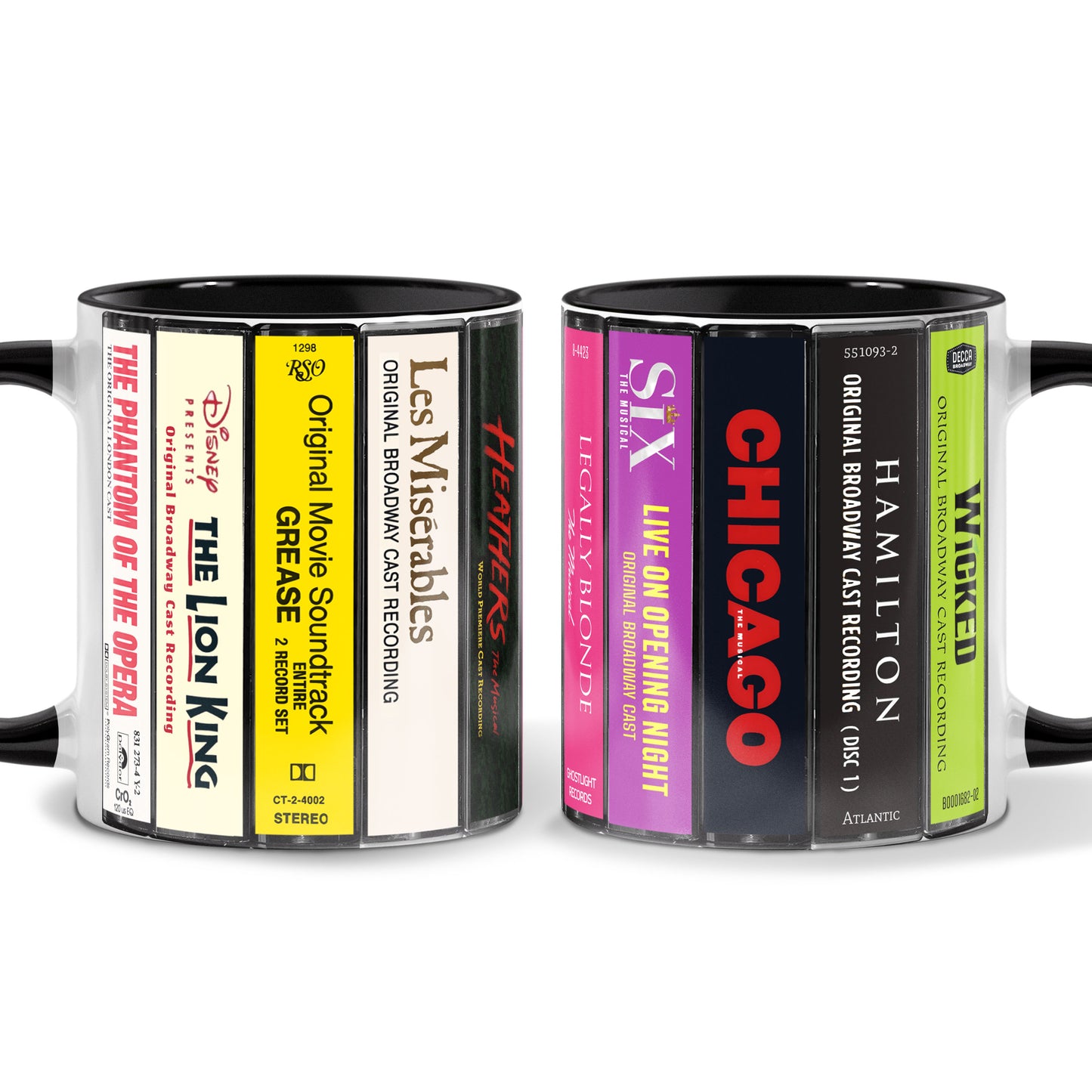 Broadway Soundtrack Albums Cassette Collection Retro Accent Mug