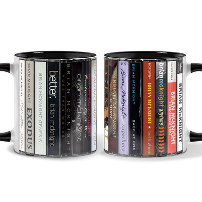 Brian McKnight Albums Cassette Collection Retro Accent Mug