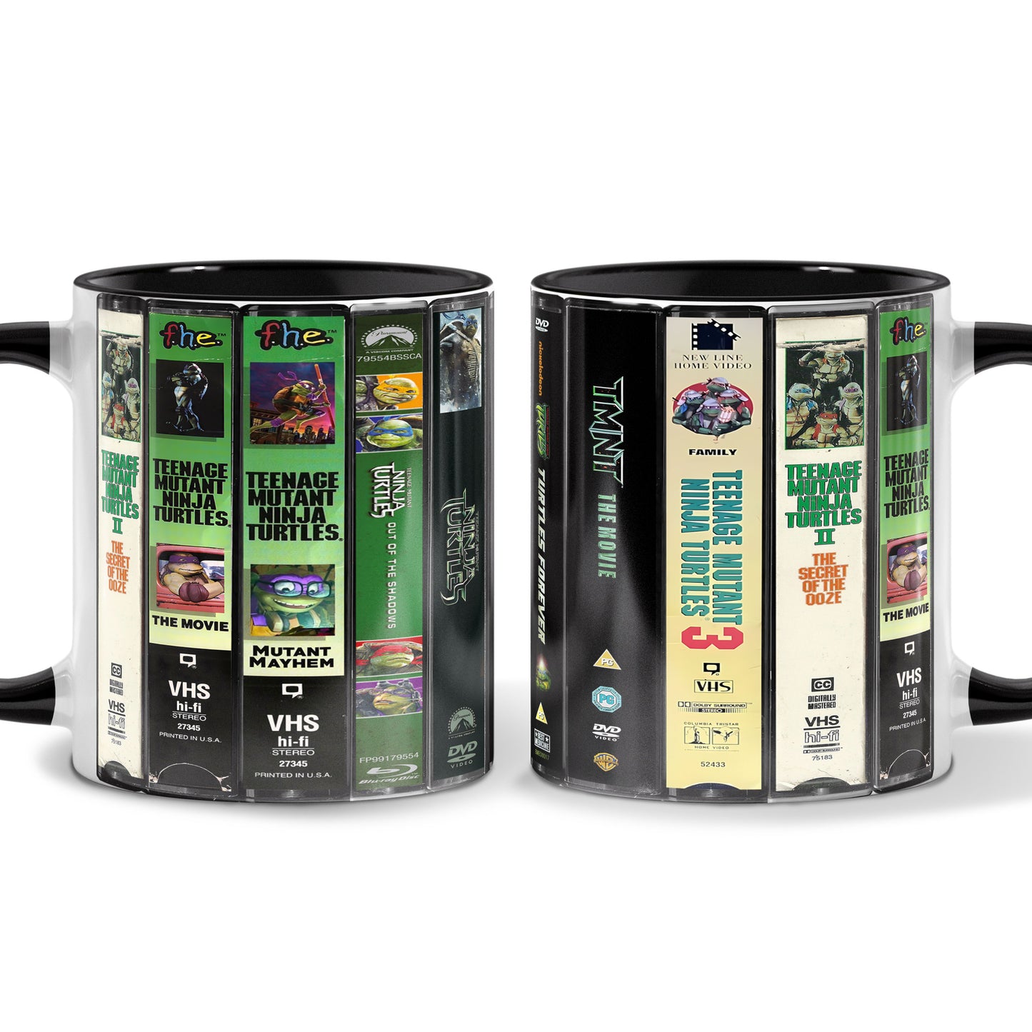 Teenage Mutant Ninja Turtles VHS Collection Retro Accent Mug