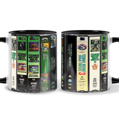 Teenage Mutant Ninja Turtles VHS Collection Retro Accent Mug
