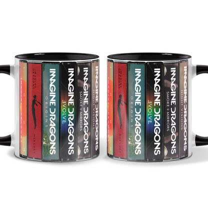 Imagine Dragons Albums Cassette Collection Retro Accent Mug